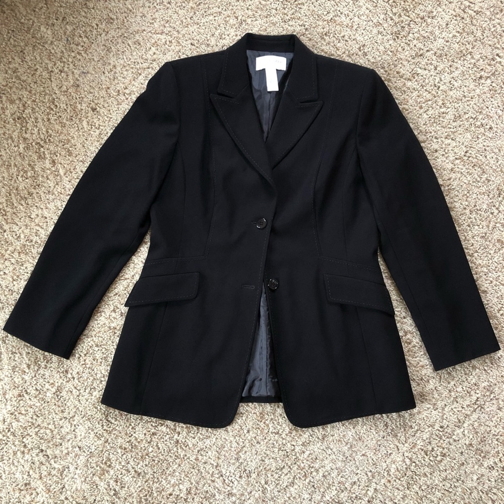 Liz Claiborne Women's Black Suit Jacket Blazer Size 12